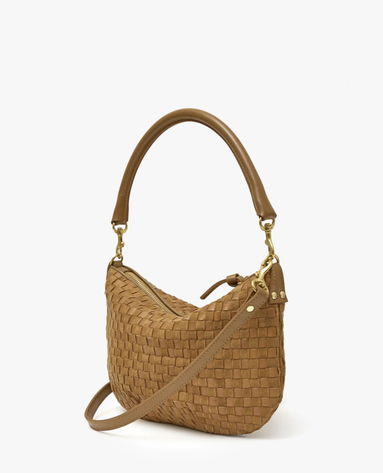 Clare V. Leather and Suede Petit Moyen Messenger