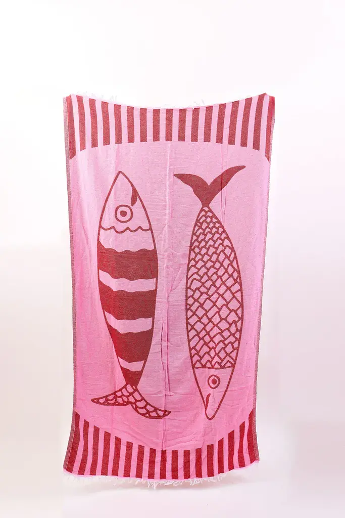 Hat Attack Turkish Towel Double Fish