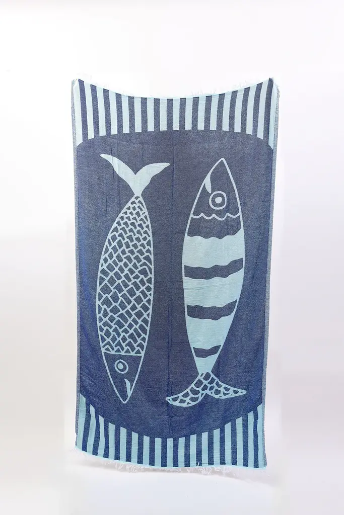 Hat Attack Turkish Towel Double Fish