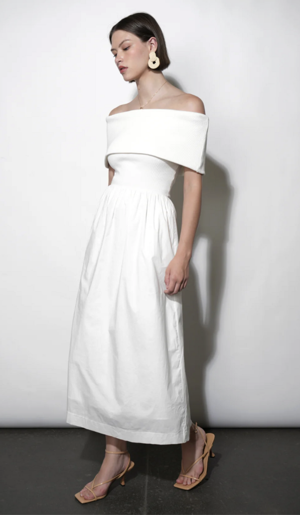 Greylin Marjorie Mixed Media Midi Dress