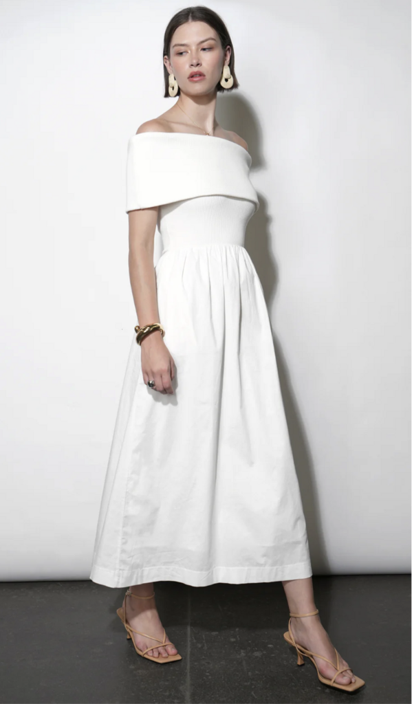 Greylin Marjorie Mixed Media Midi Dress