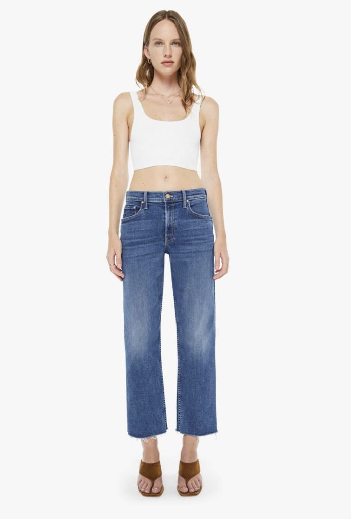 Mother Denim The Newbie Ankle Fray