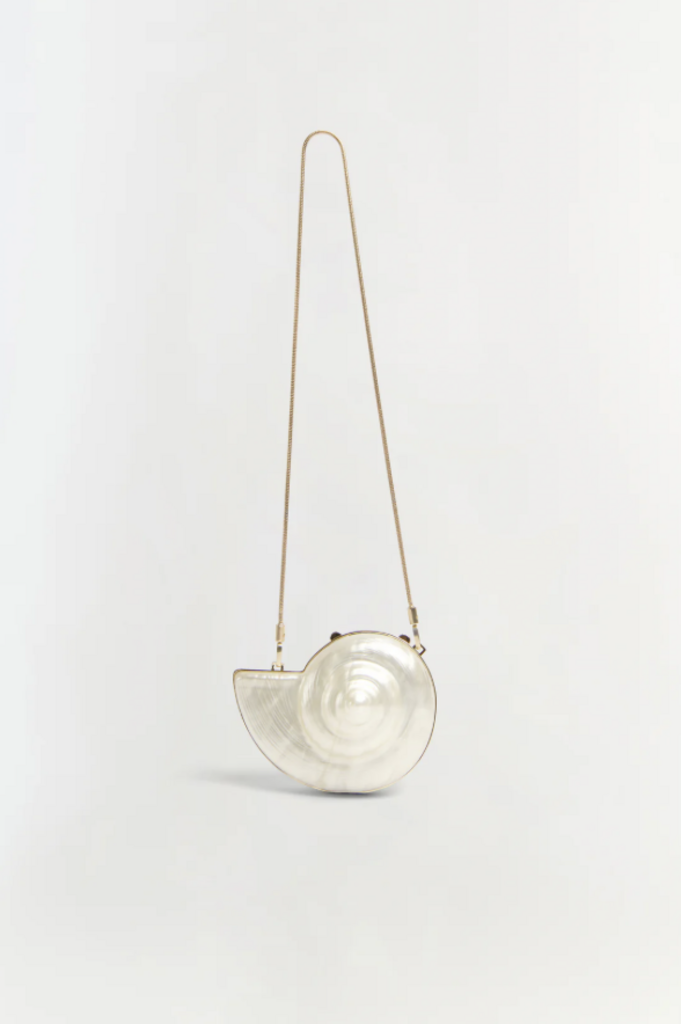 Simkhai Marion Acrylic Shell Clutch