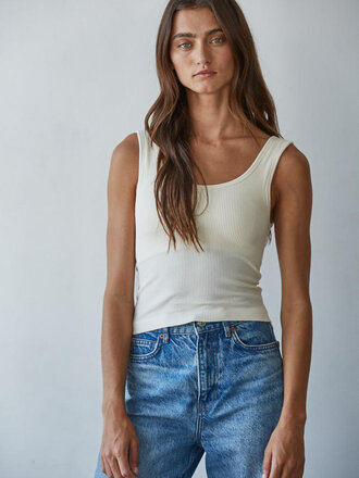 By Together Padded Ribbed Tank