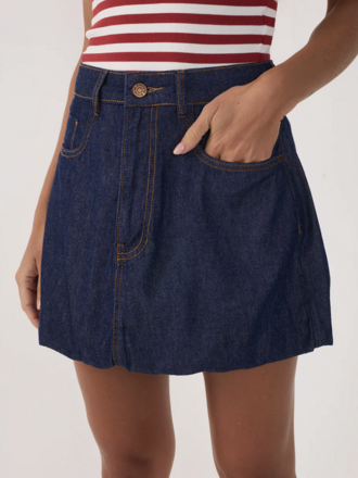 Dress To Clothing Demin Bubble Mini Skirt