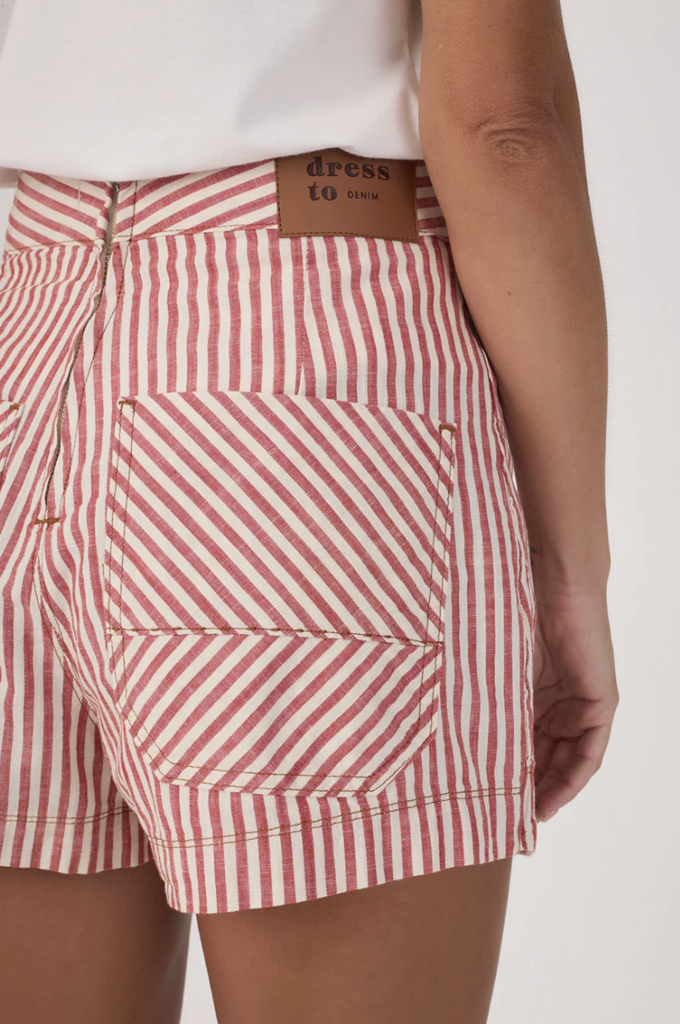 Dress To Clothing Striped Twill Shorts