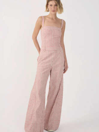 Dress To Clothing Striped Twill Jumpsuit