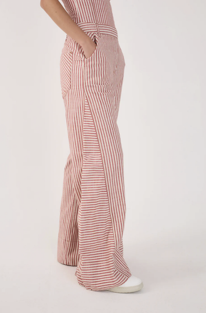 Dress To Clothing Striped Twill Jumpsuit