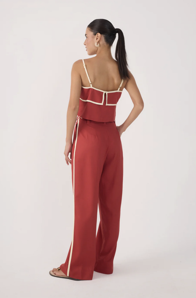 Dress To Clothing Contrast Trouser w/ Rope Belt