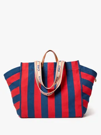 Clare V. Le  Cote Tote- Canvas Stripe