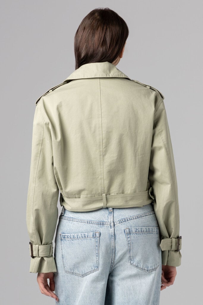 BlankNYC Business As Usual Cropped Trench Jacket