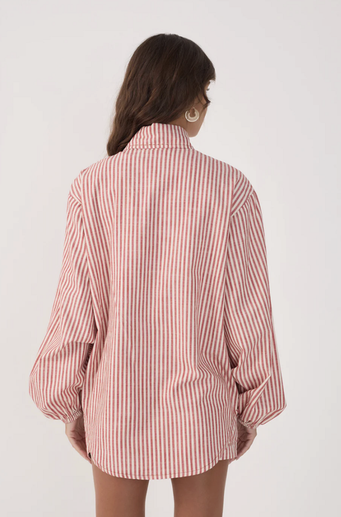 Dress To Clothing Striped Twill Shacket