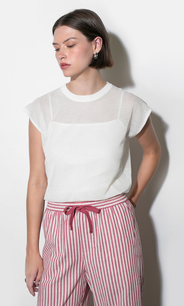 Greylin Natalia Sheer Bubble Top