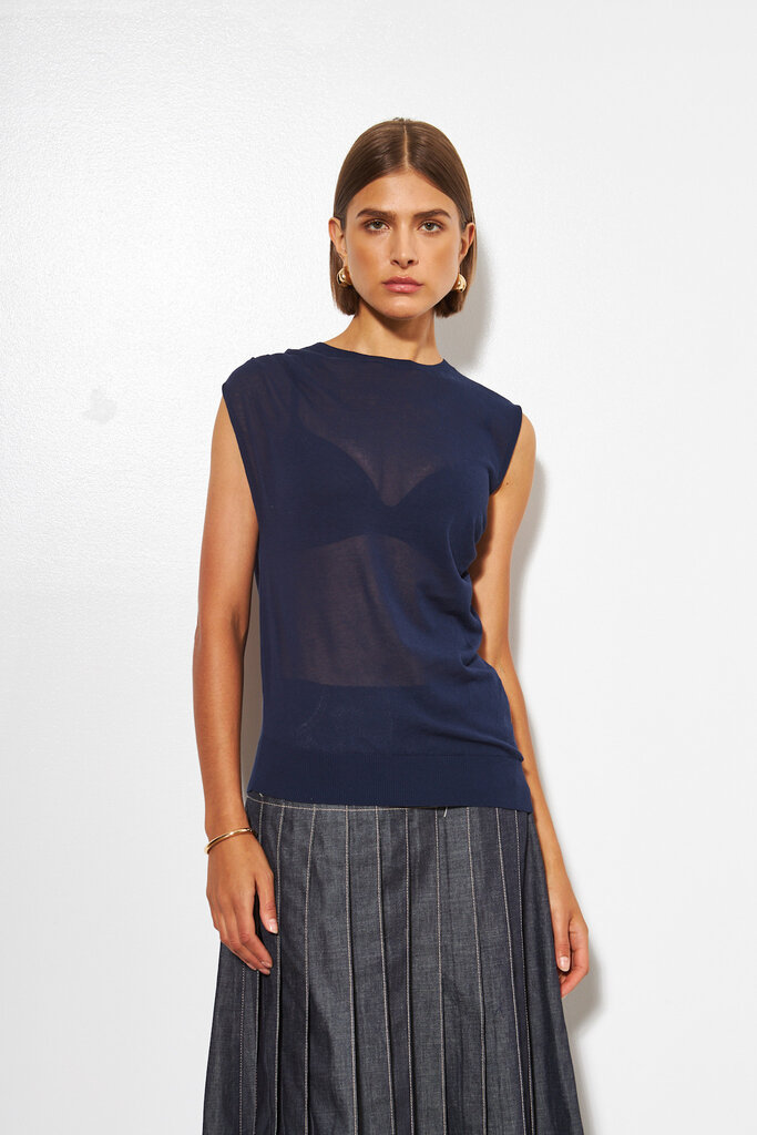 Line Blaire Slvelss Sheer Top