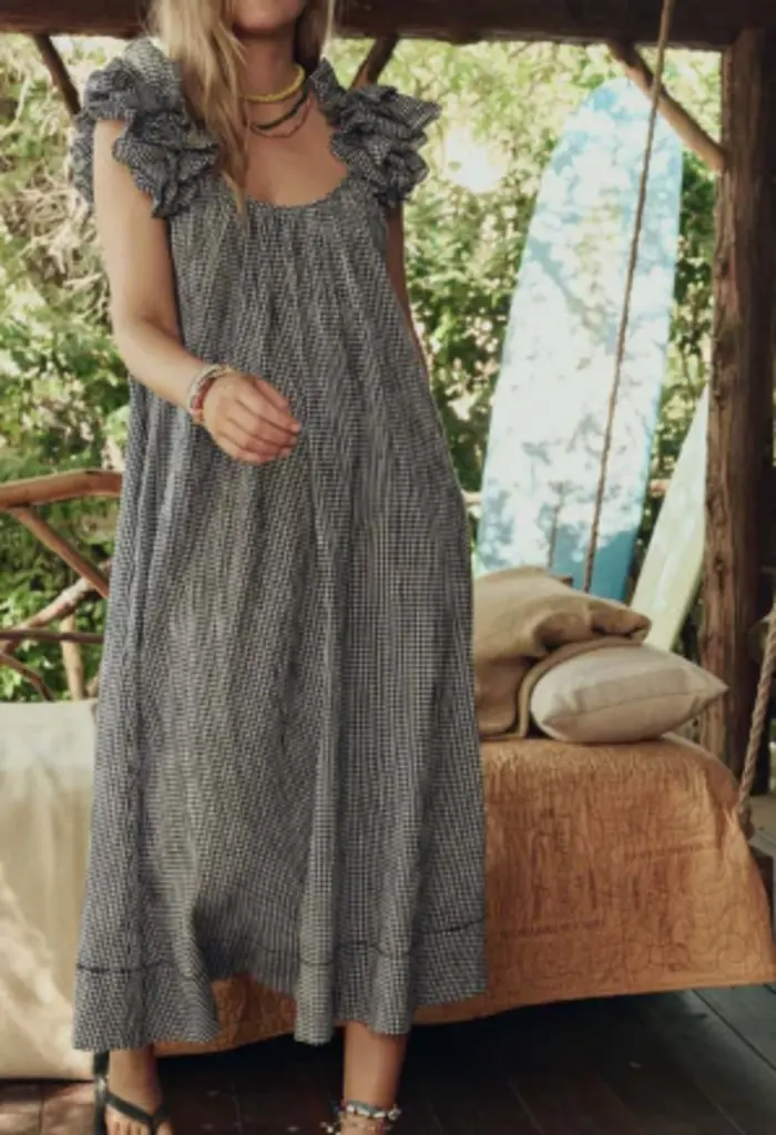 The Great The Ruffle Dress Gingham