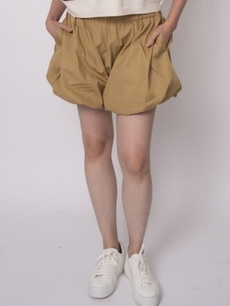 RD STYLE | HEDGE KARA LT WEIGHT TWILL PULL ON BUBBLE SHORT-TAN