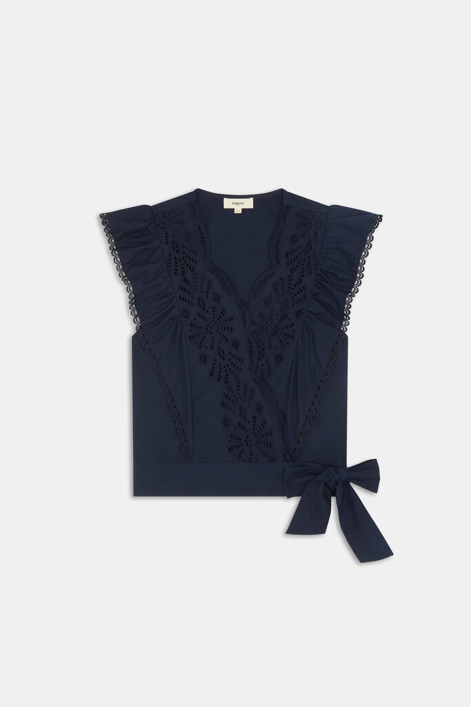 Suncoo Lila Emb. Slvls Top