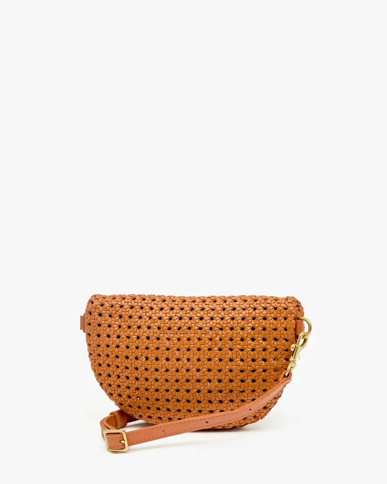 Clare V. Petite Fanny Rattan in Tan