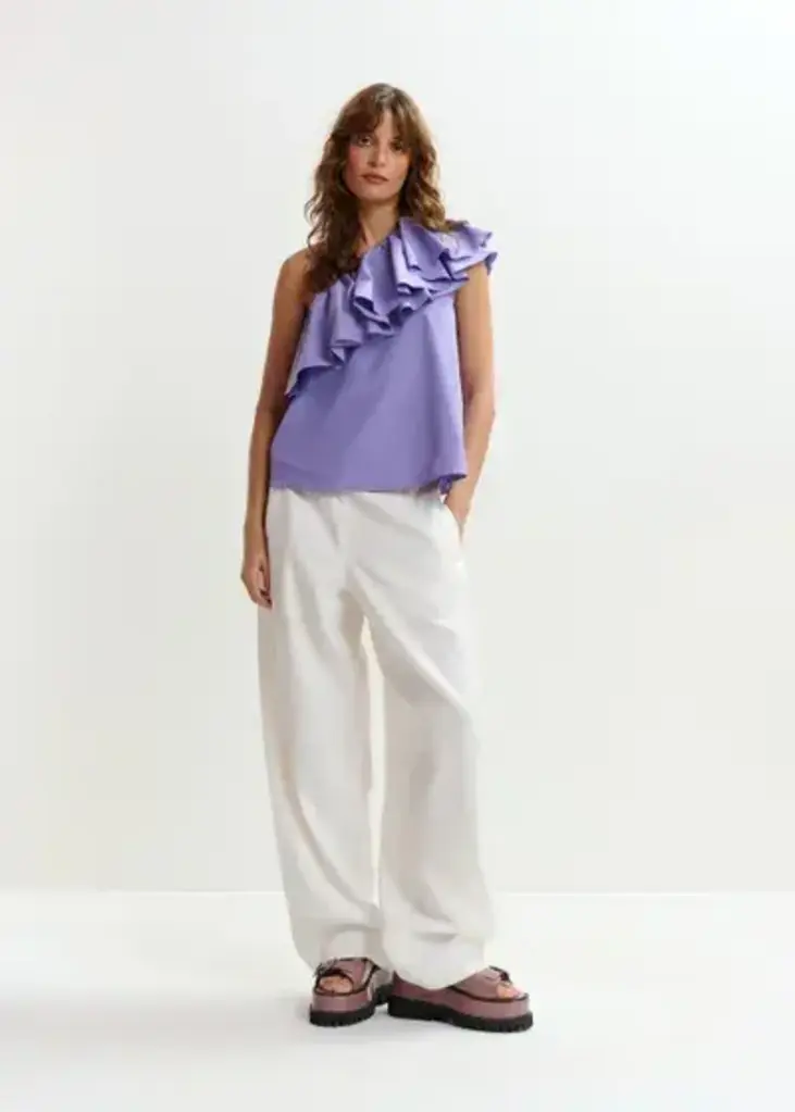 Essentiel Antwerp Jillian Asymmetric Ruffle Top