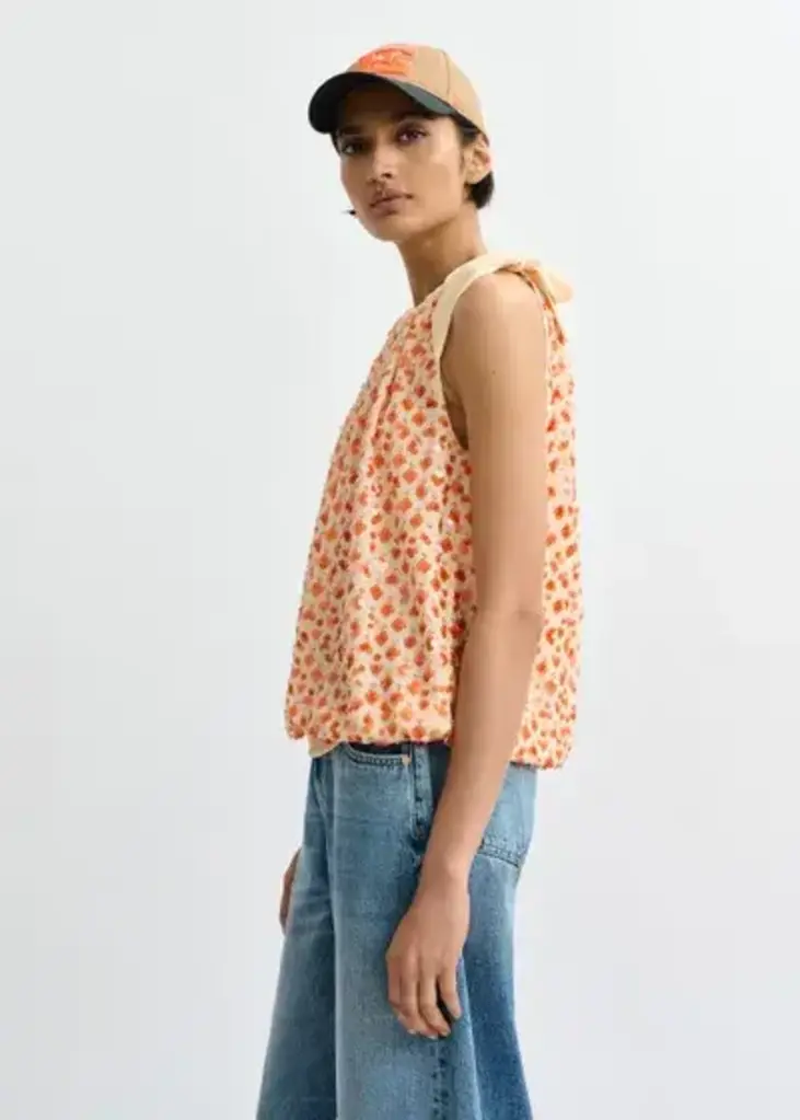 Essentiel Antwerp Jocelyn Sequin Smocked Top