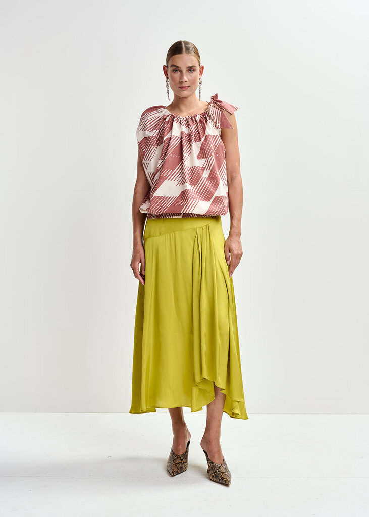 Essentiel Antwerp Jiselle Midi Satin Skirt