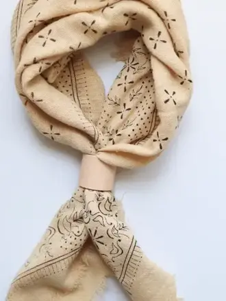 Eco Raw Studio Classic Print Naturally Raw Silk Bandana