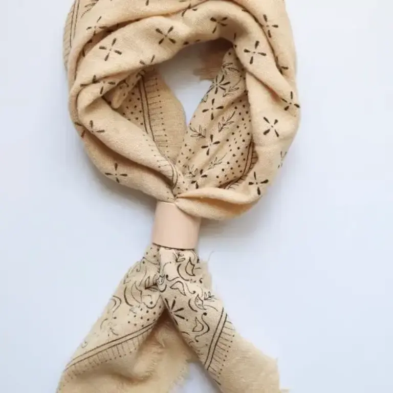 Eco Raw Studio Classic Print Naturally Raw Silk Bandana