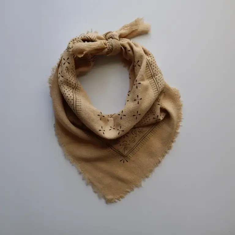 Eco Raw Studio Classic Print Naturally Raw Silk Bandana