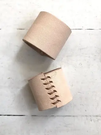 Eco Raw Studio Naturally Dyed Leather Bolo Bandana Cuff