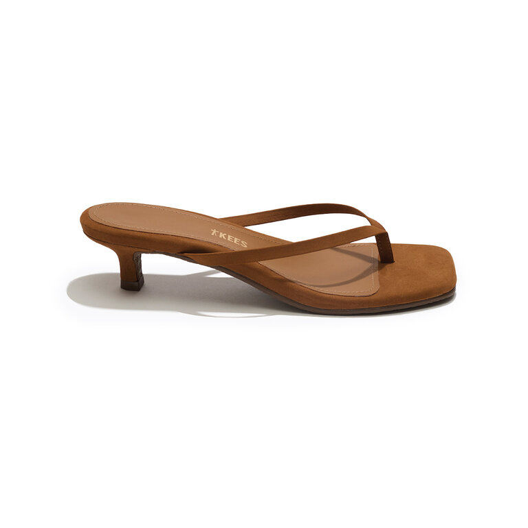 Tkees Square Toe Julia Kitten Heel - Suede