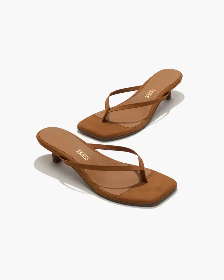 Tkees Square Toe Julia Kitten Heel - Suede