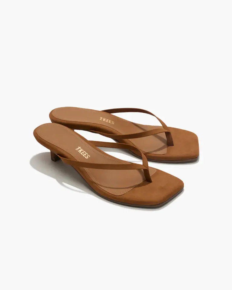 Tkees Square Toe Julia Kitten Heel - Suede