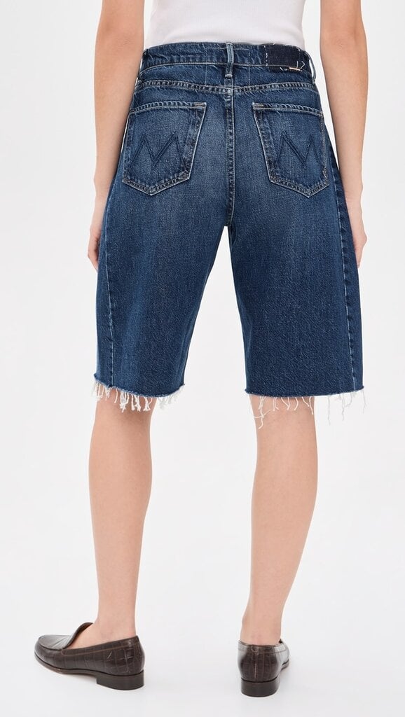 Mother Denim The Half Pipe Bermuda Fray in DYBMA