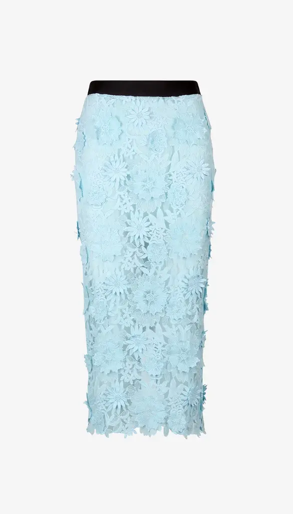 Smythe Applique Pencil Floral Skirt