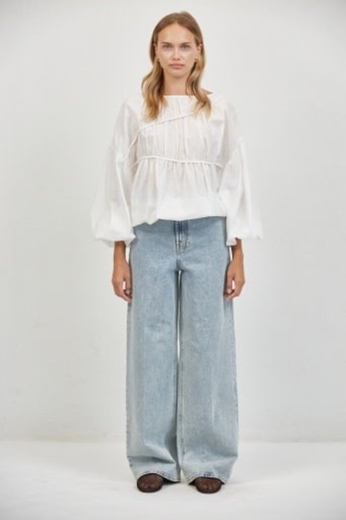 A. Ren  Tropez Shirred Top