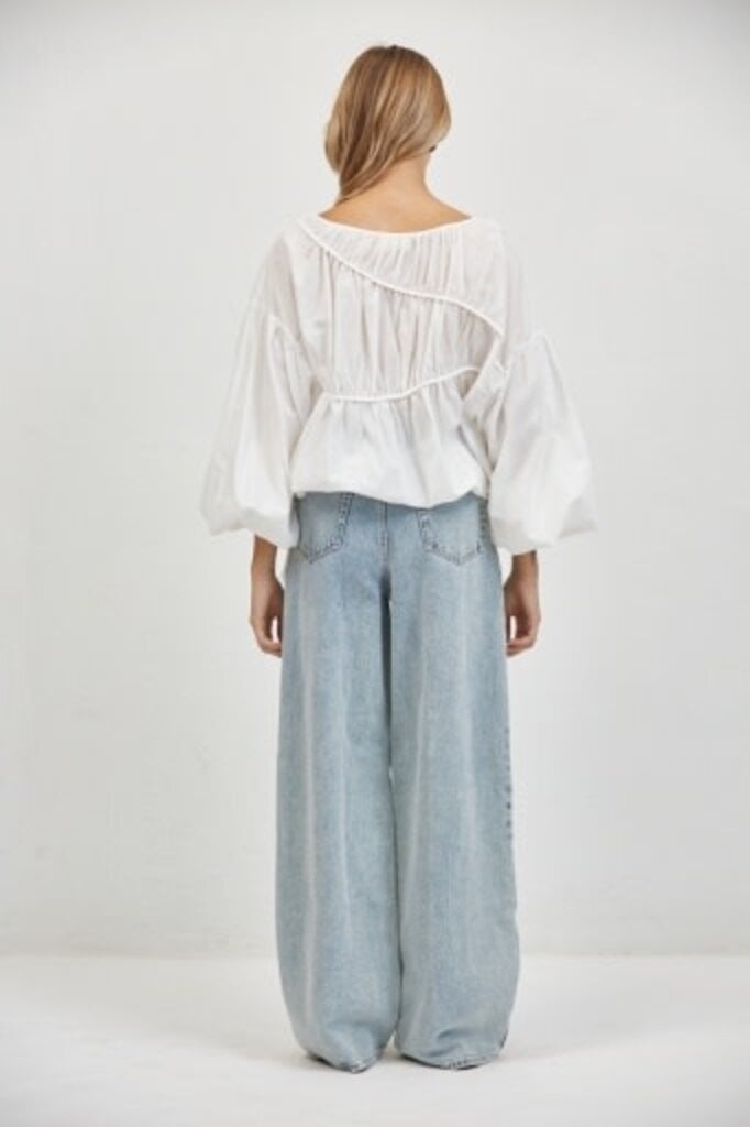 A. Ren  Tropez Shirred Top