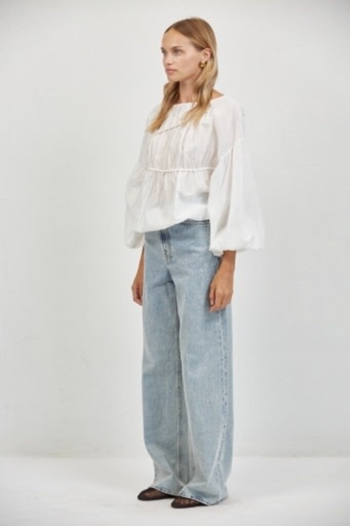 A. Ren  Tropez Shirred Top