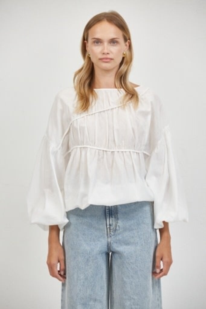 A. Ren  Tropez Shirred Top