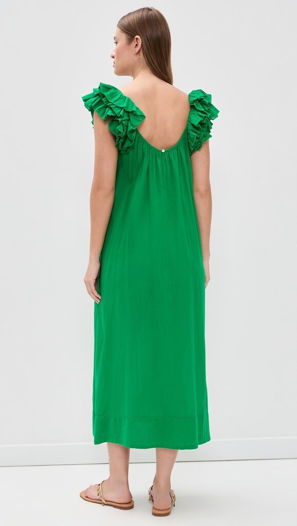 The Great The Ruffle Dress Green