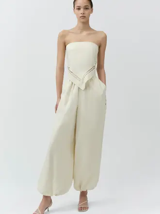 Simkhai Selah Linen Lace Balloon Pants