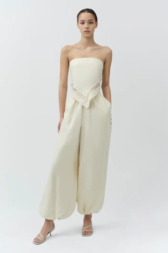 Simkhai Selah Linen Lace Balloon Pants