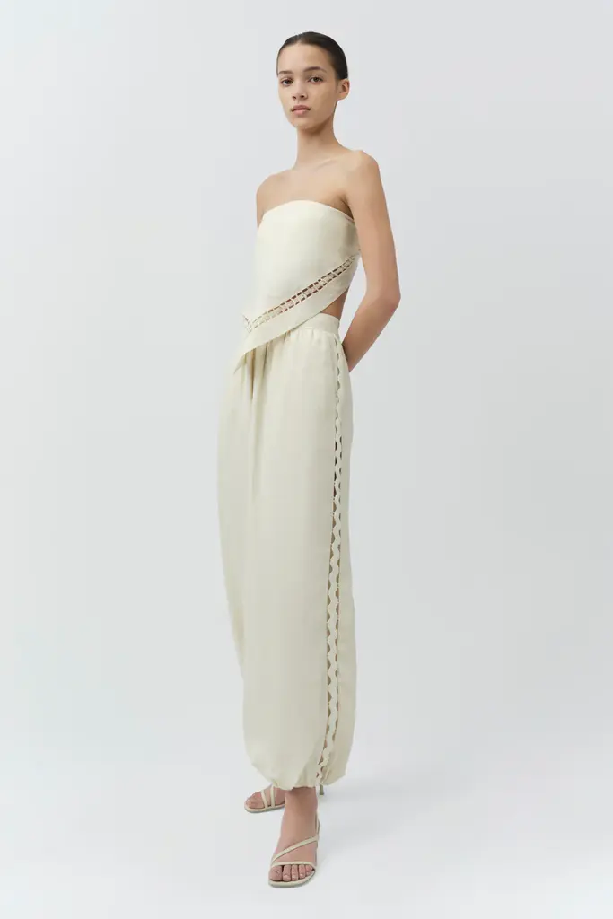 Simkhai Selah Linen Lace Balloon Pants