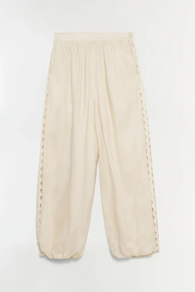 Simkhai Selah Linen Lace Balloon Pants