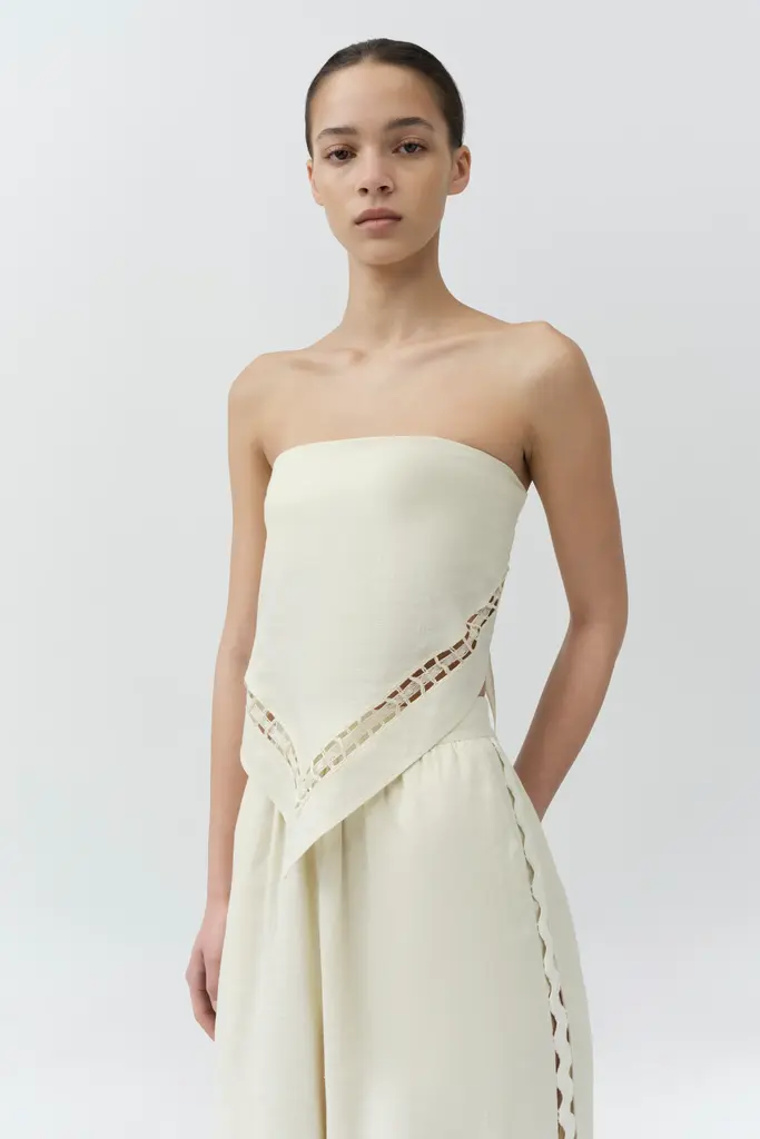 Simkhai Lahni Linen Lace Top