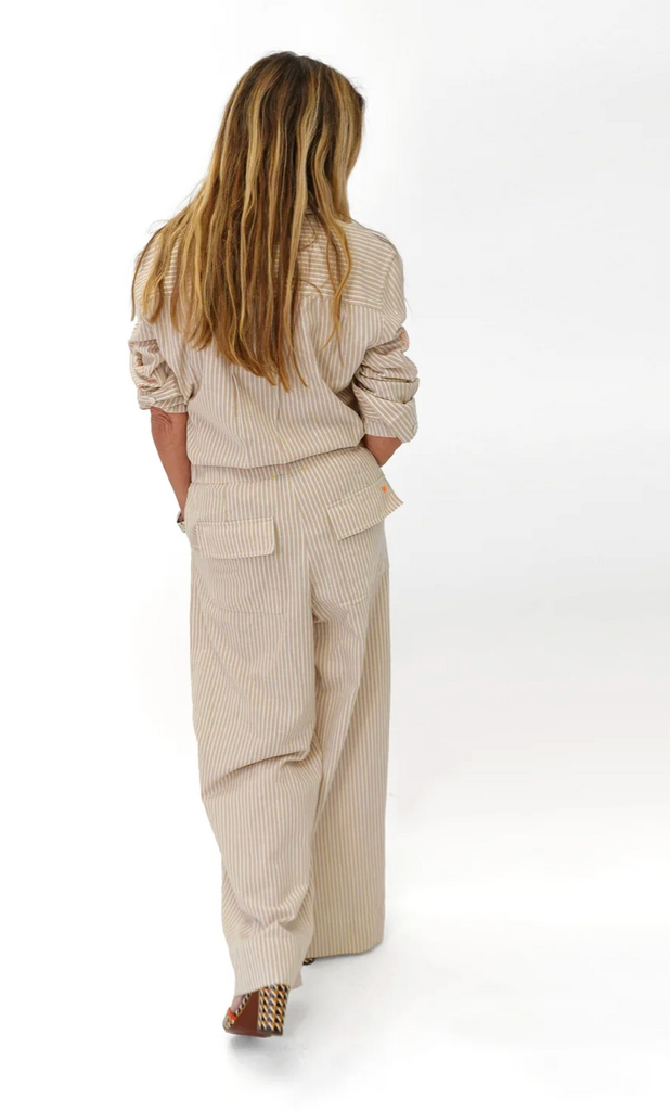 Kerri Rosenthal Post Linen Stripe Pant