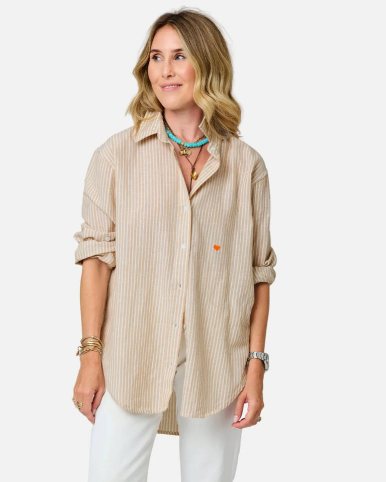 Kerri Rosenthal Jack Linen Stripe Shirt