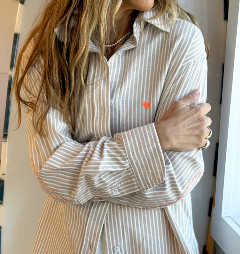 Kerri Rosenthal Jack Linen Stripe Shirt