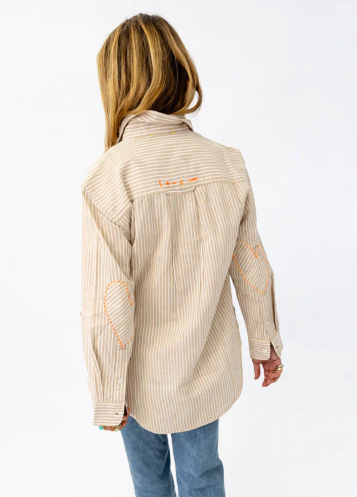 Kerri Rosenthal Jack Linen Stripe Shirt