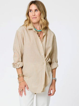 Kerri Rosenthal Jack Linen Stripe Shirt