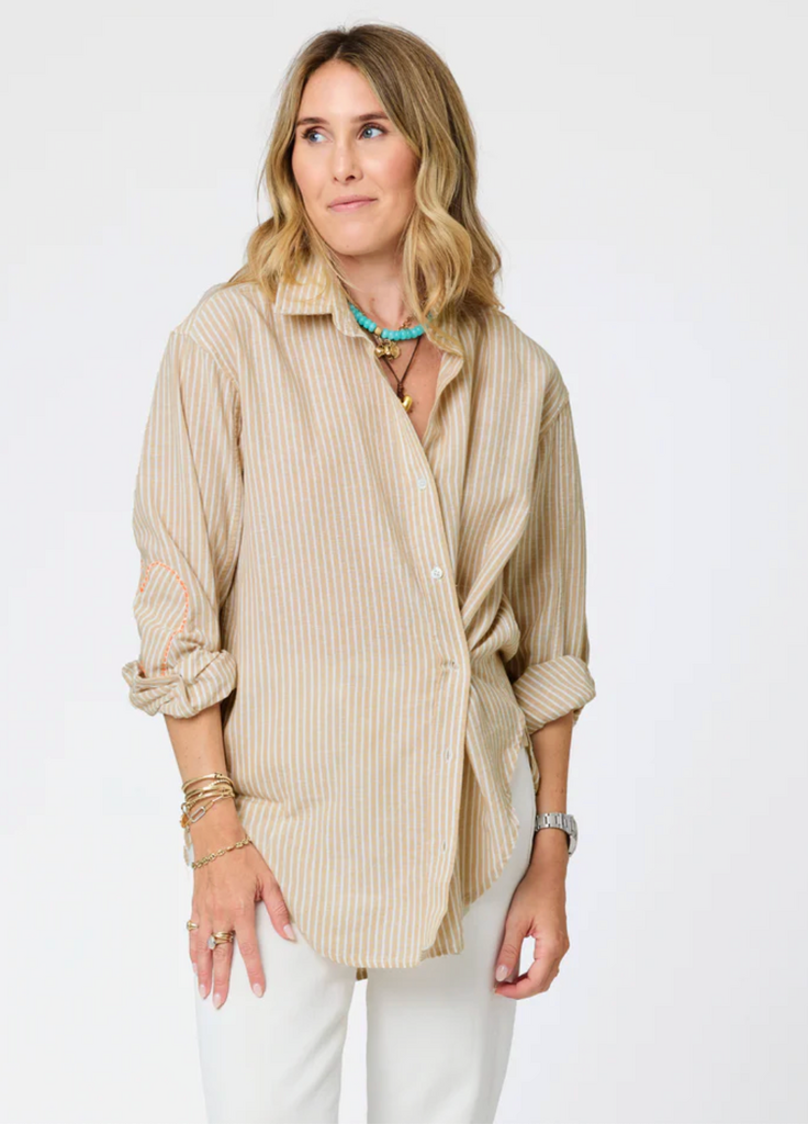 Kerri Rosenthal Jack Linen Stripe Shirt
